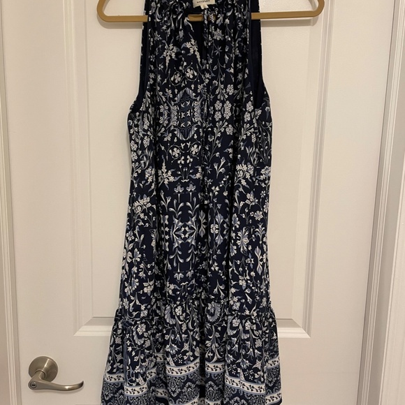 Flouncy Blue Floral Dress S - Picture 5 of 6
